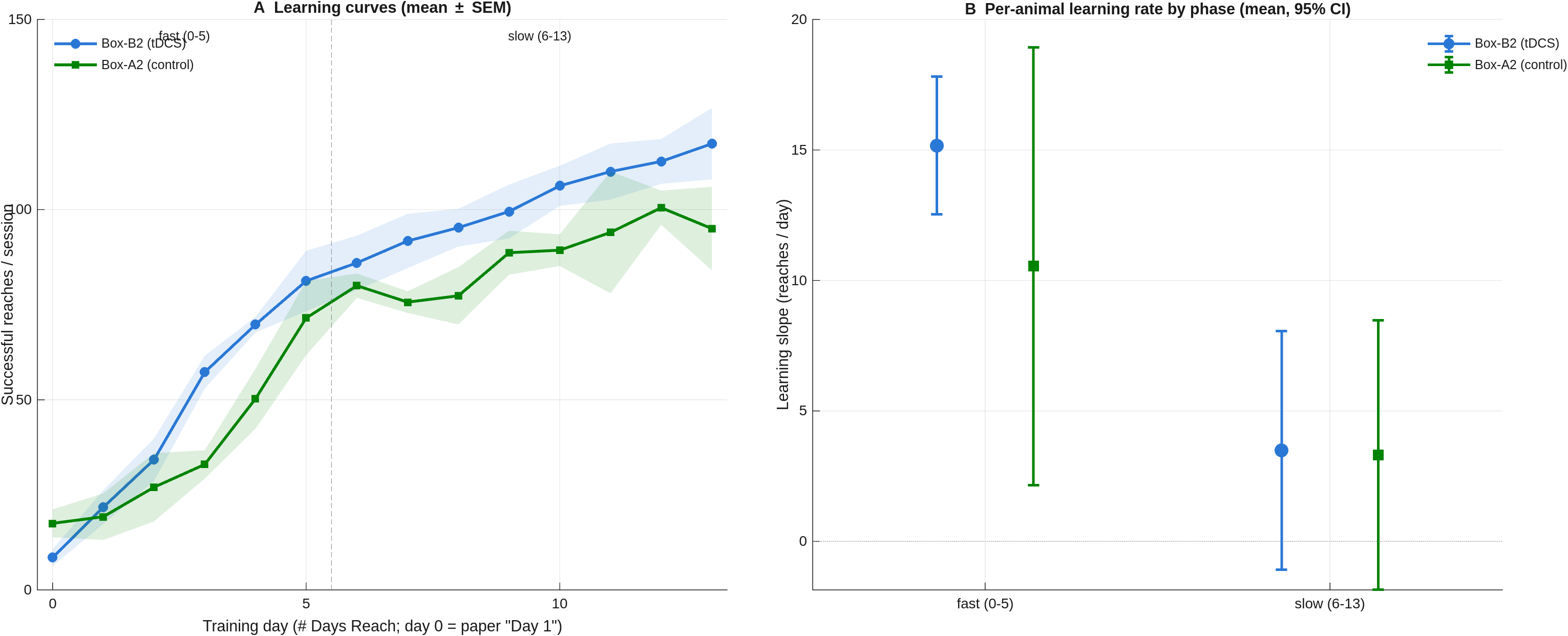 Learning curves and per-phase learning rate